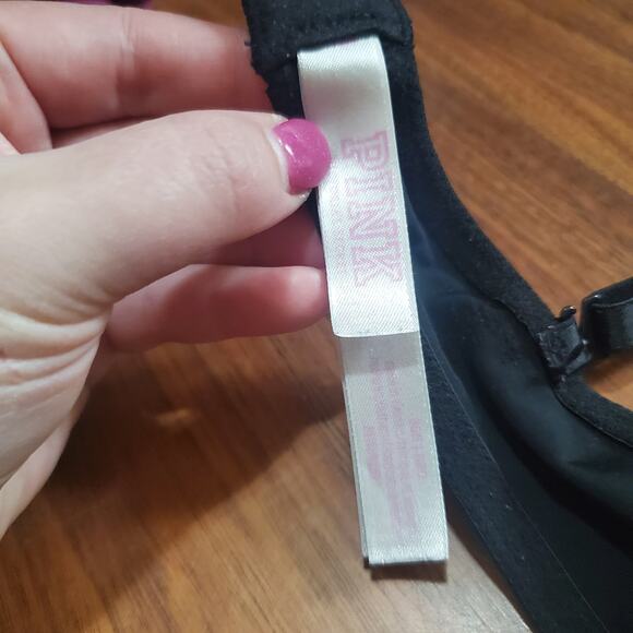 Victoria's Secret PINK Wear Everywhere Lightly Lined 36B Black Bra Underwire - Picture 9 of 12